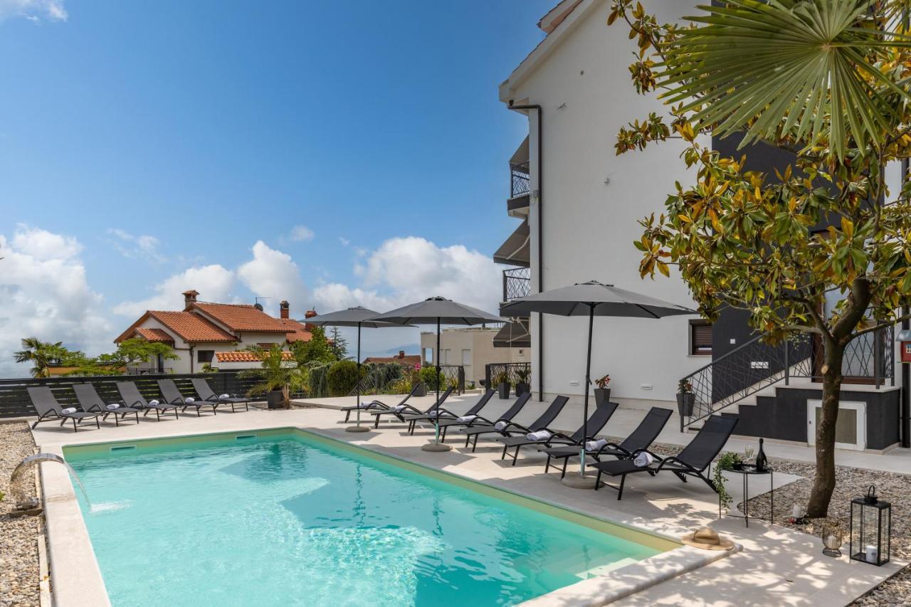 Villa Adriatic, Apartment Enio With Swimming Pool, Panoramic Sew View, Free Parking Ičići Exteriér fotografie